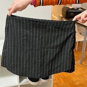 Black Pinstripe Skort